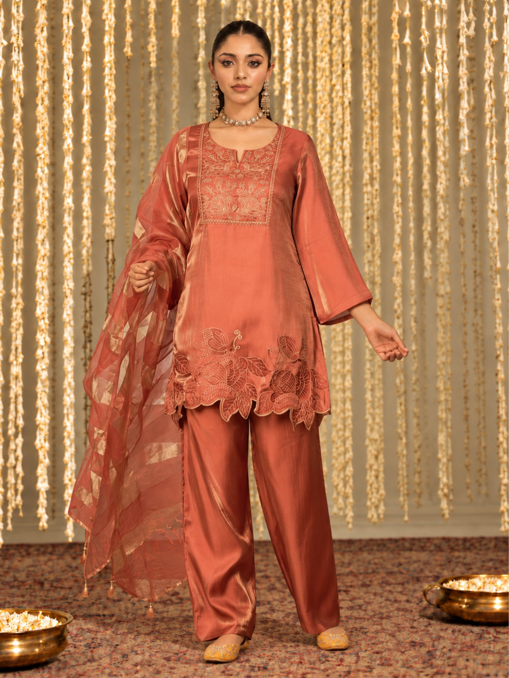 Opela Plum Full Work Suit Set