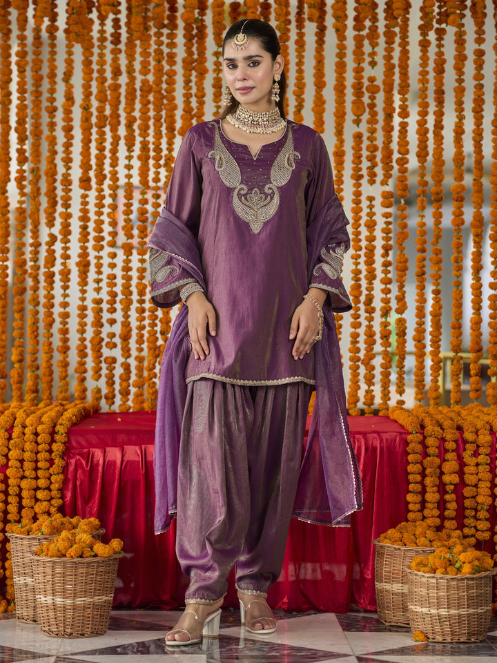 Opela Raisin Work Farshi Suit Set