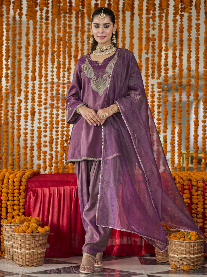Opela Raisin Work Farshi Suit Set