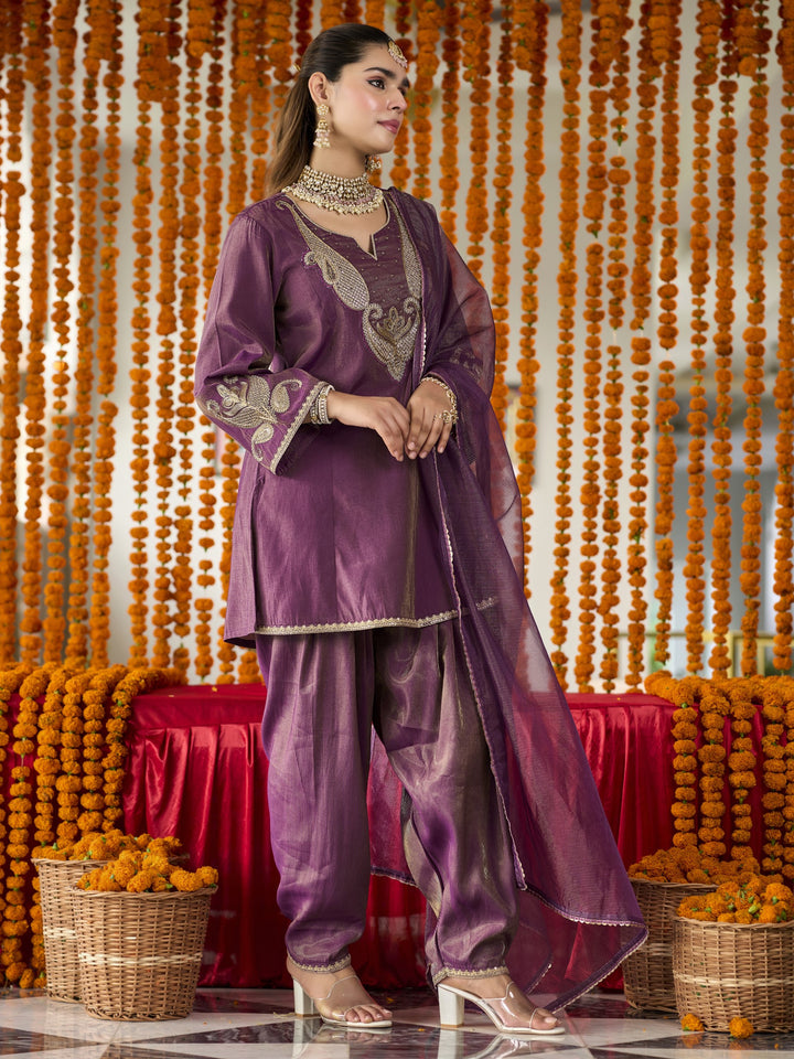 Opela Raisin Work Farshi Suit Set