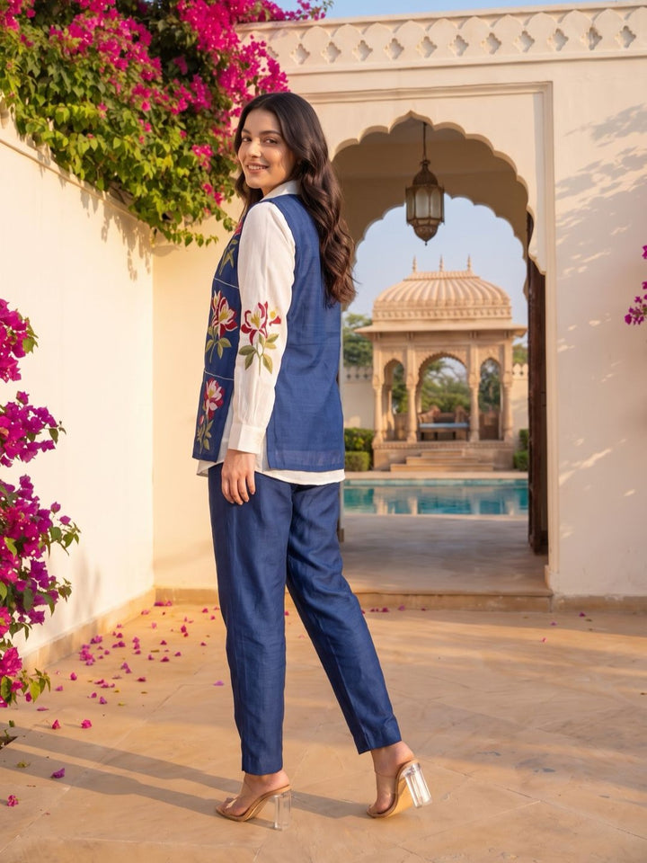 Opela Yale Bib Style Embroidery Cotton Co-Ord Set