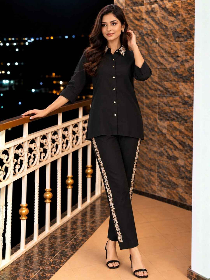 Oorvi Onyx Embroidered Co-ord Set