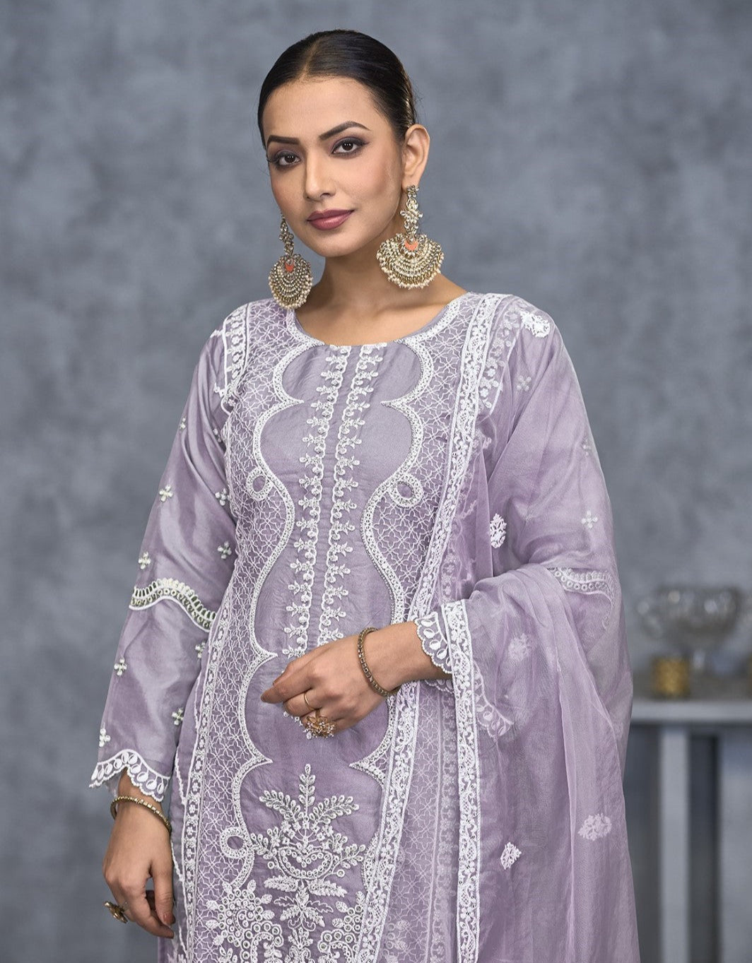 Mayuri Lavender Heavy Full Work Suit Set