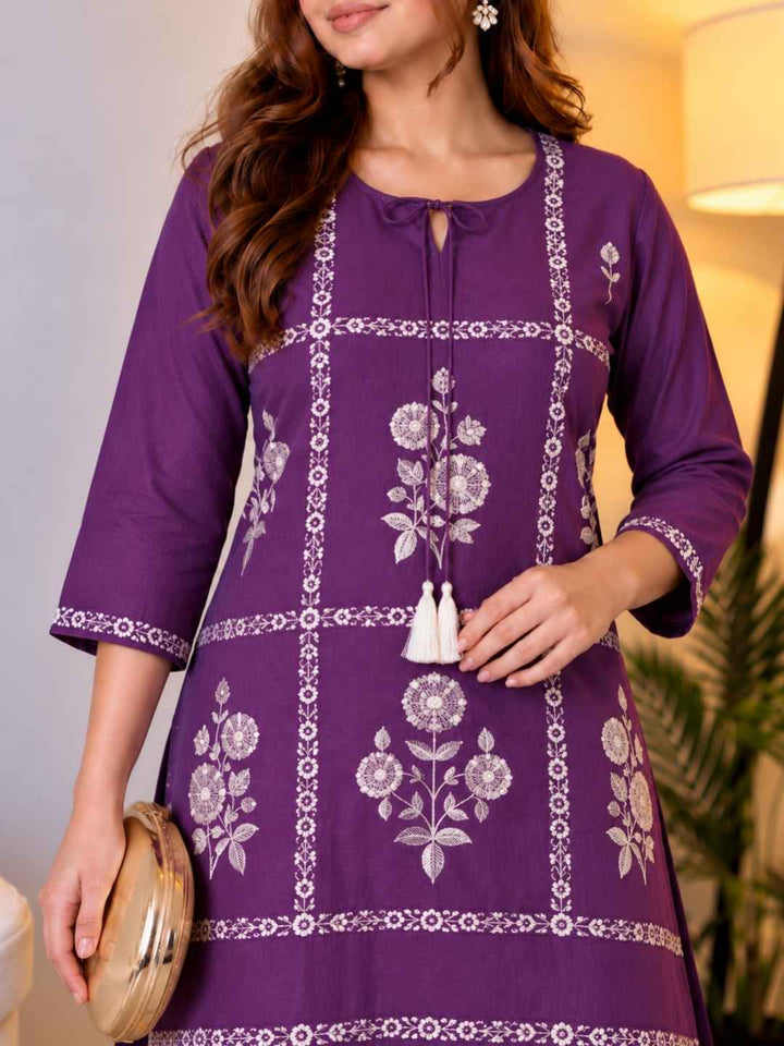 Parikrama Orchid embroidery co-ord set