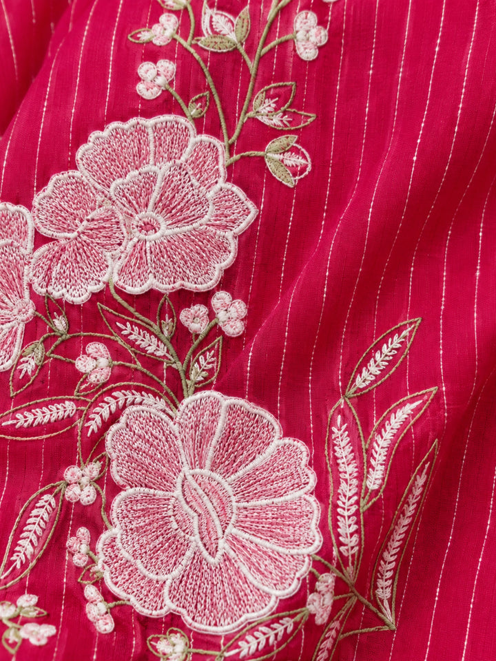 Parul Blush Embroidery Cotton Farshi Co-Ords Set
