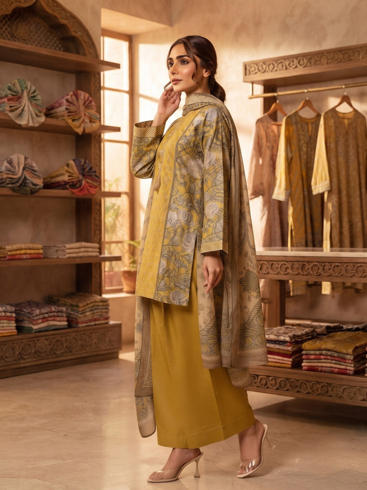 Parul Canary Cotton Farshi Suit Set