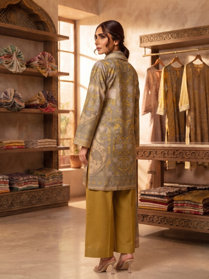 Parul Canary Cotton Farshi Suit Set