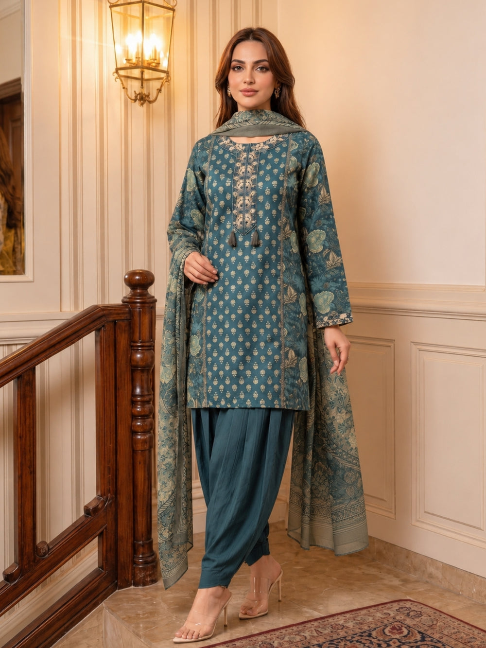 Parul Indi Cotton Farshi Suit Set