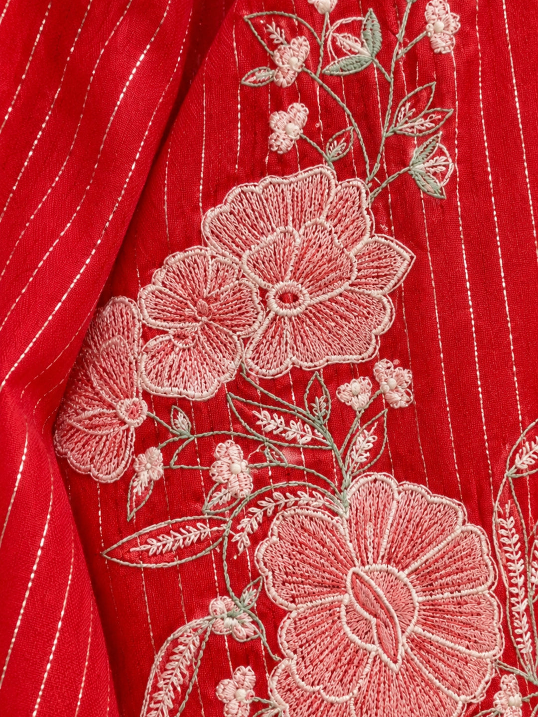 Parul Scarlet Embroidery Cotton Farshi Co-Ords Set