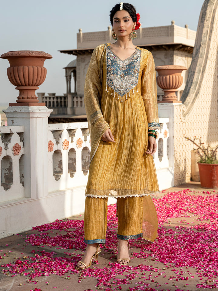 Pavni Canary Full Work Festive Suit Set