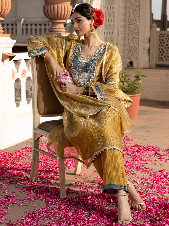 Pavni Canary Full Work Festive Suit Set