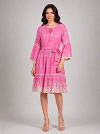 Perka Barbie Embroidery Cotton Dress