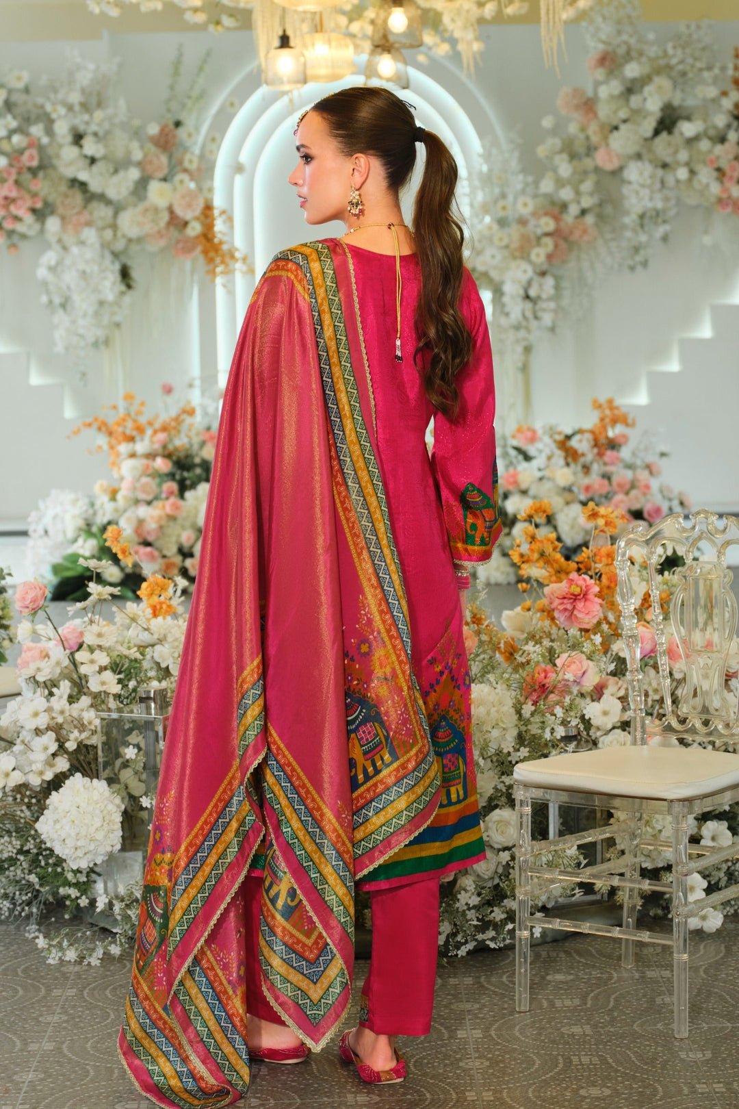 Sarvada crimson Full Work Suit Set