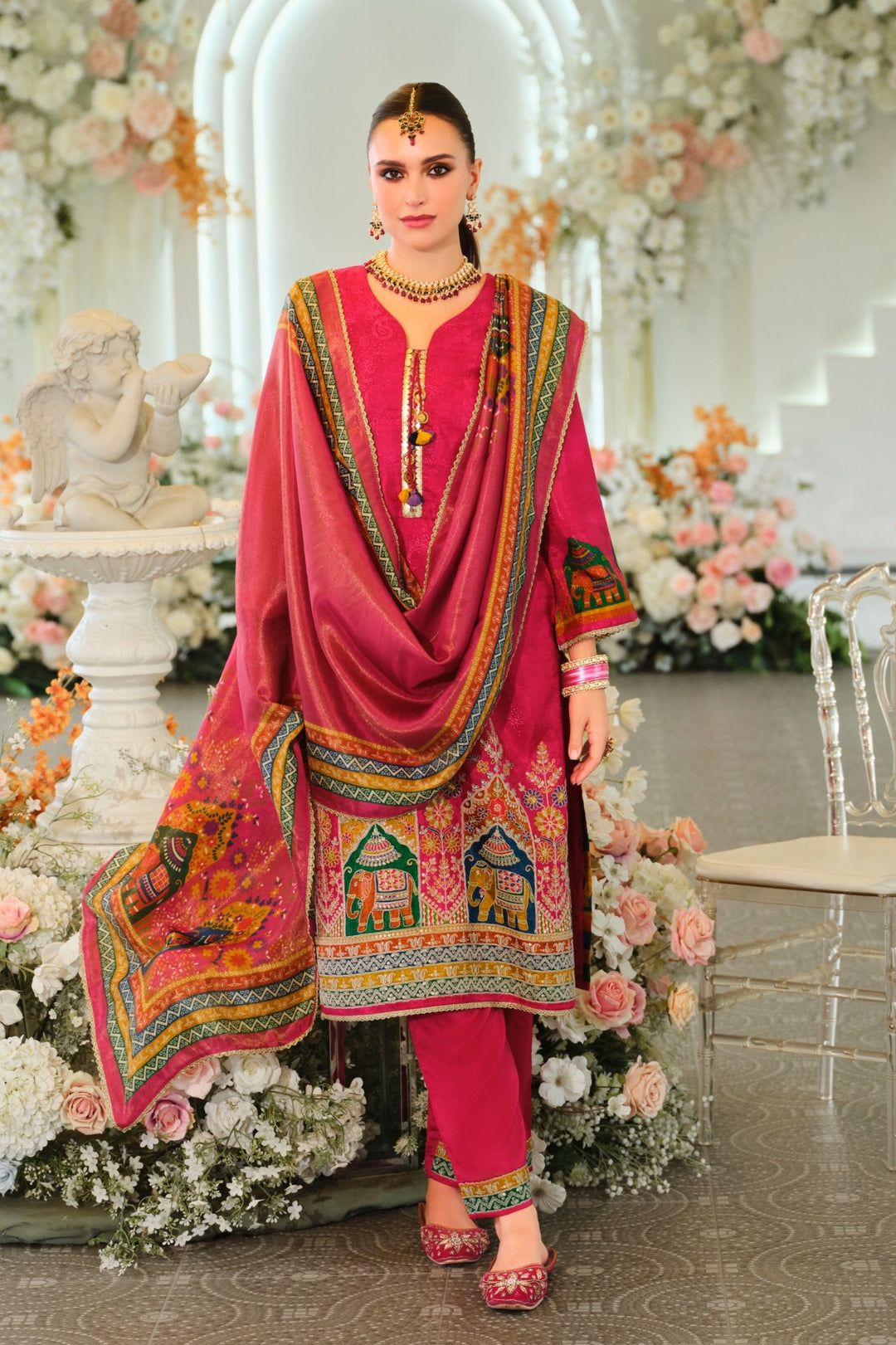 Sarvada crimson Full Work Suit Set