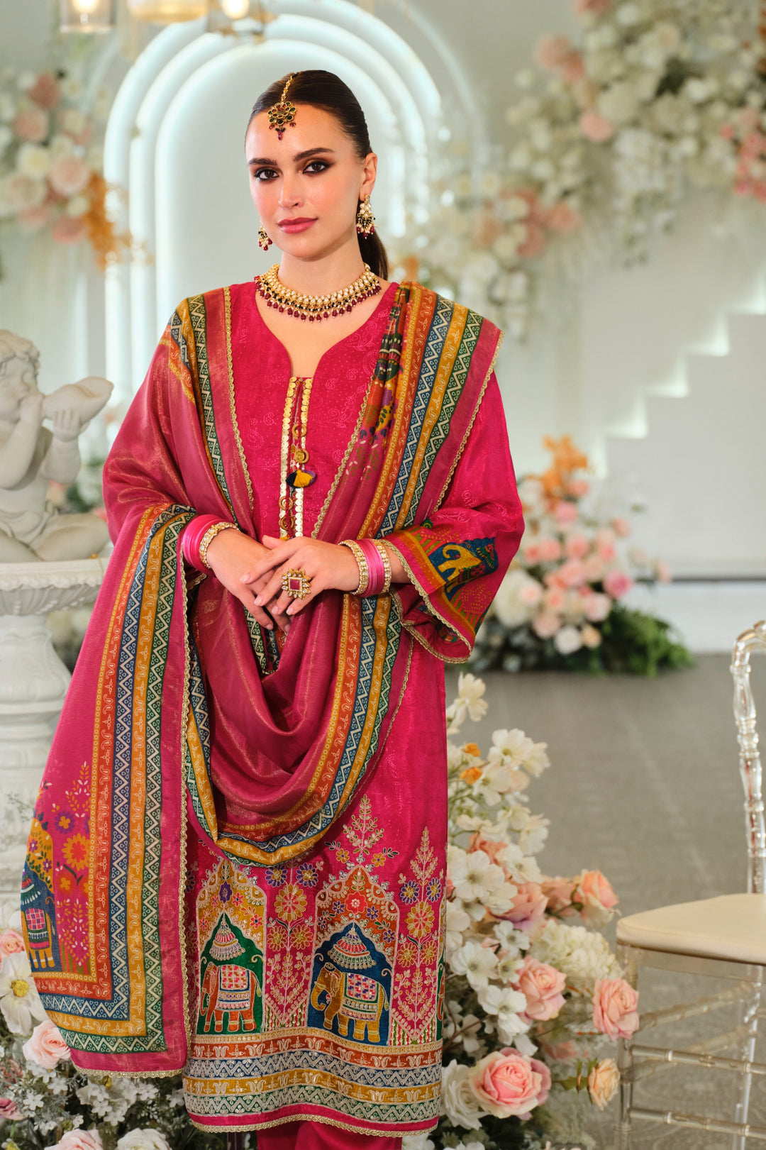 Sarvada crimson Full Work Suit Set