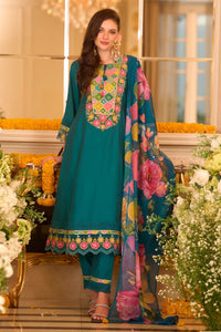 Nazia Peacock embroidery suit Set
