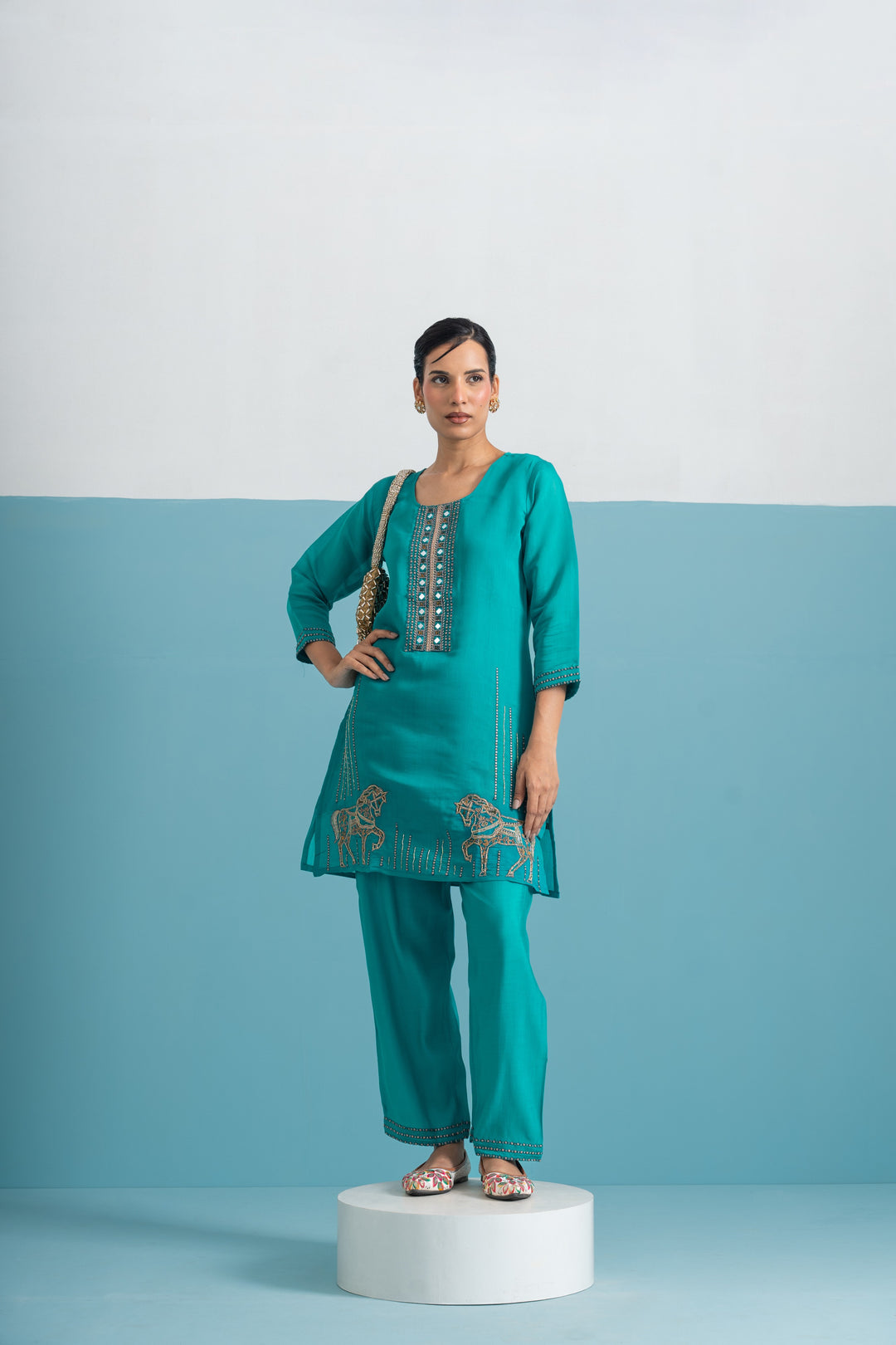 Parikrama Peacock Handwork Co-ord Set