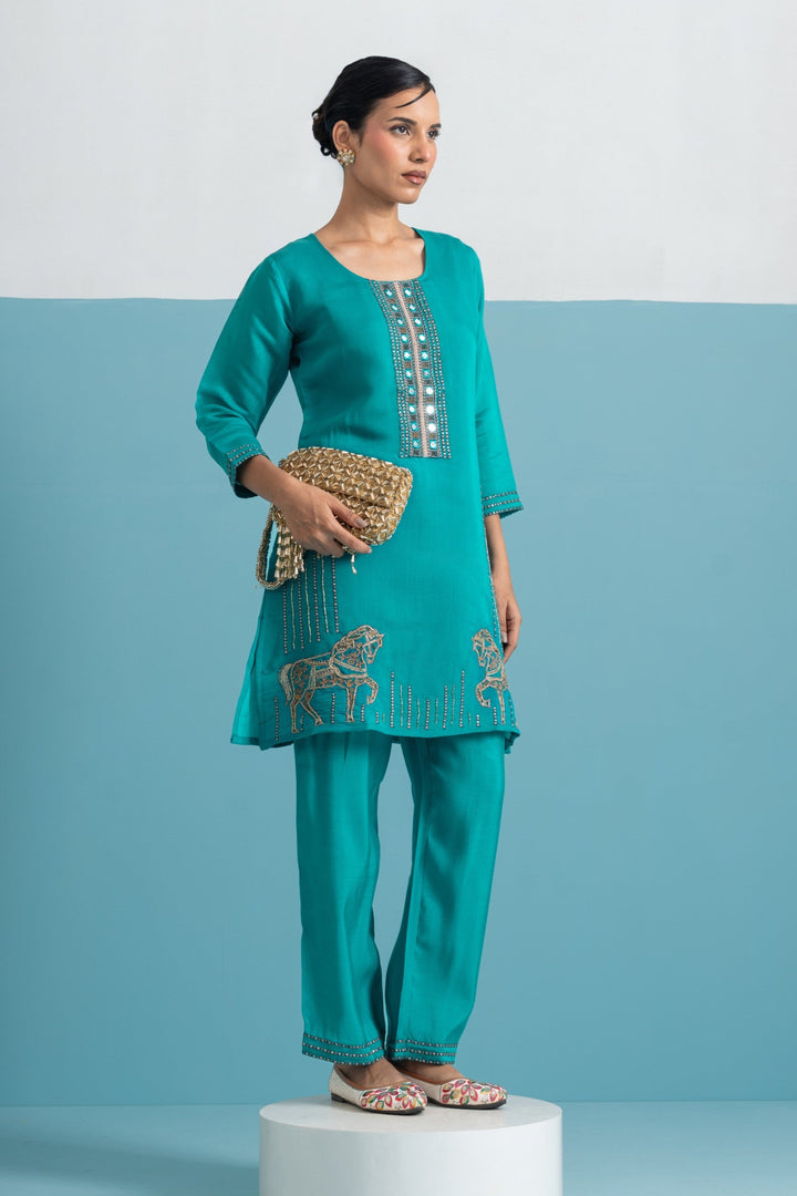 Parikrama Peacock Handwork Co-ord Set