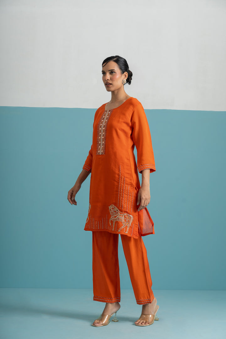 Parikrama Apricot Handwork Co-ord Set
