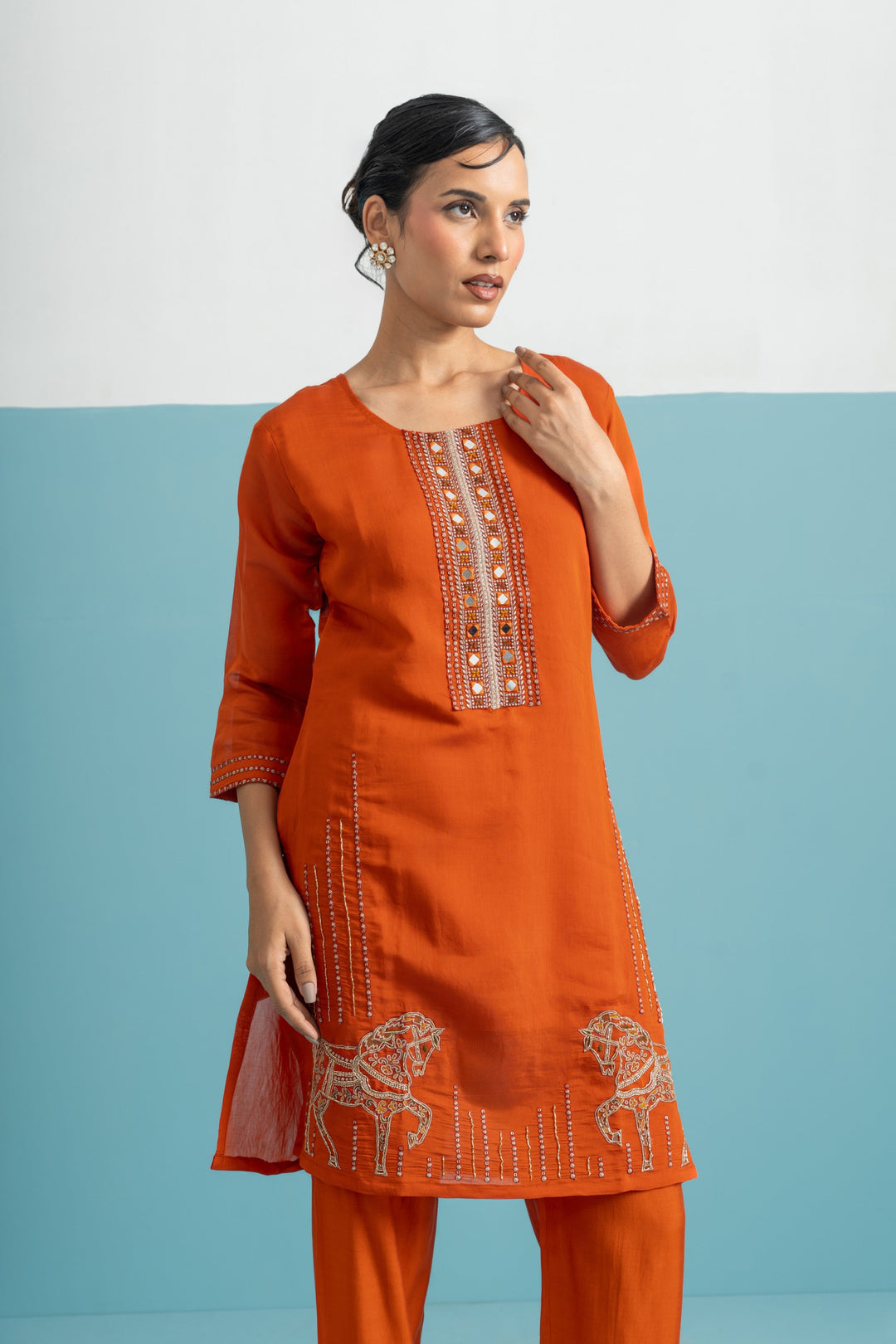 Parikrama Apricot Handwork Co-ord Set