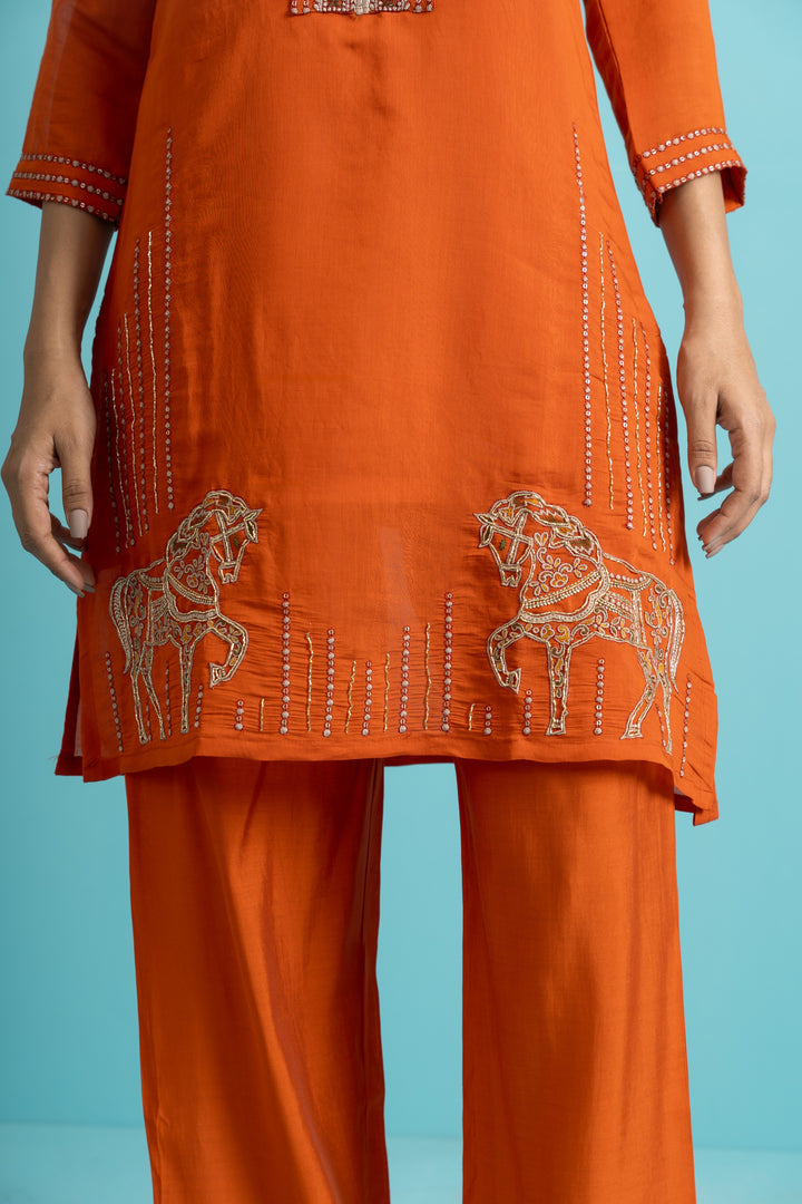 Parikrama Apricot Handwork Co-ord Set