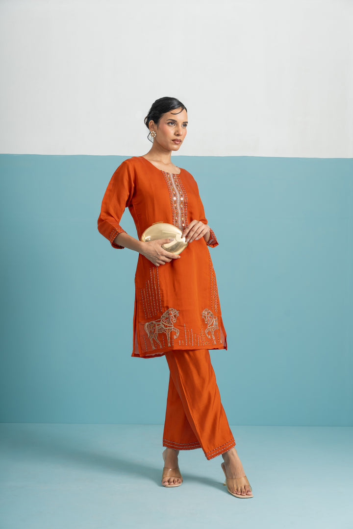 Parikrama Apricot Handwork Co-ord Set