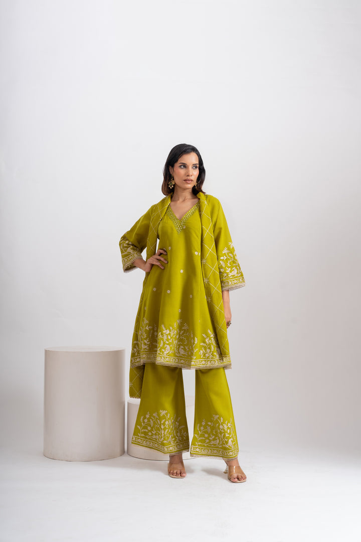Parikrama Fern Embroidery Suit Set