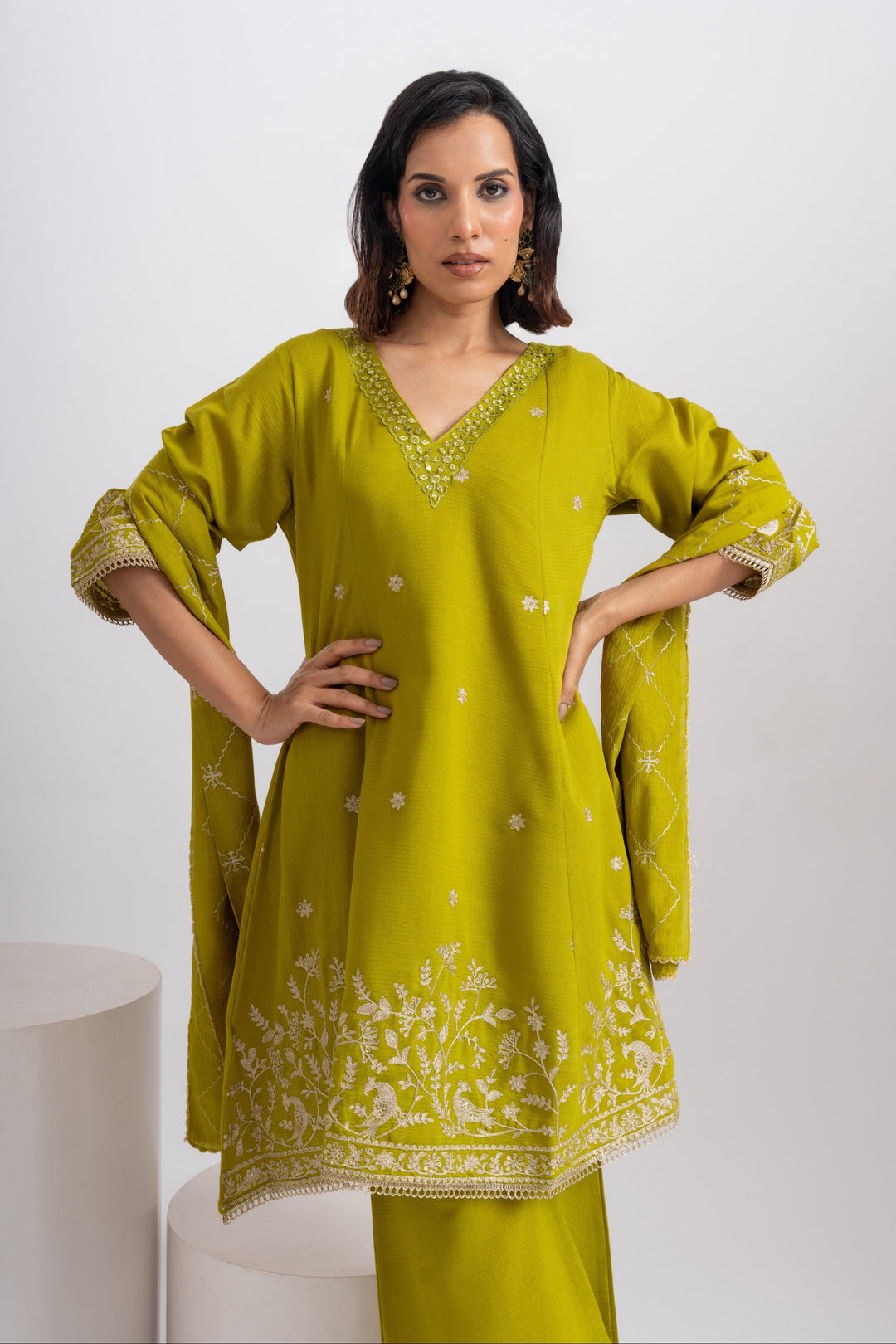 Parikrama Fern Embroidery Suit Set