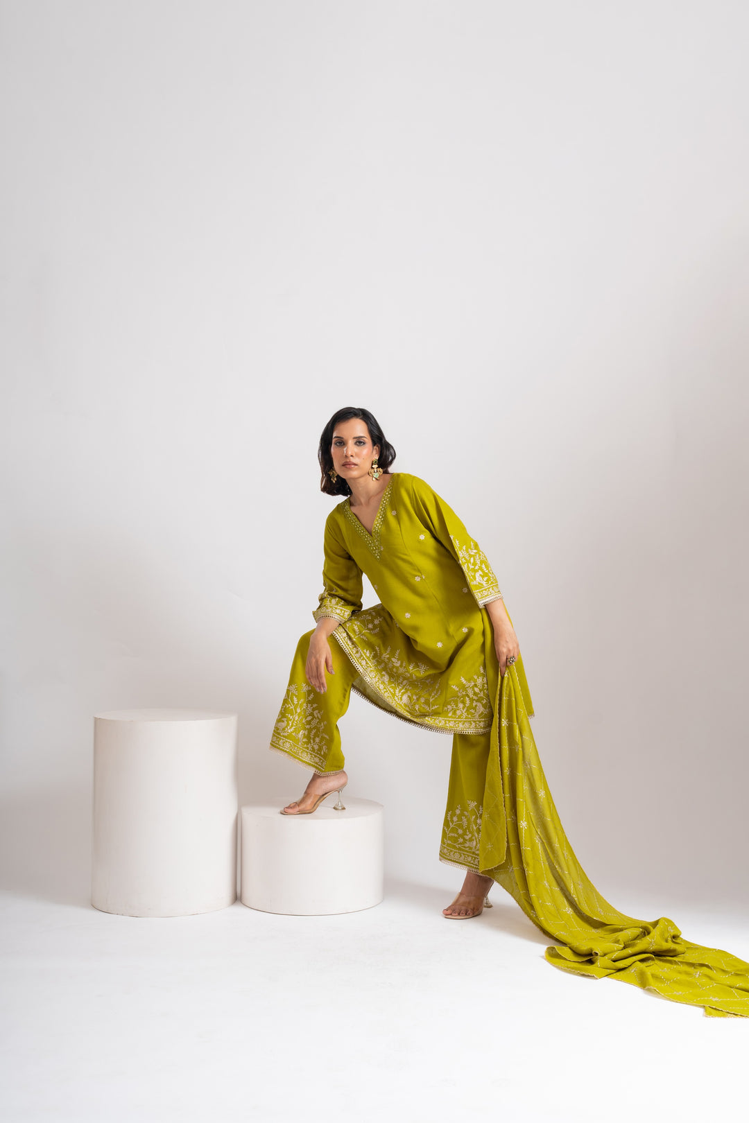 Parikrama Fern Embroidery Suit Set