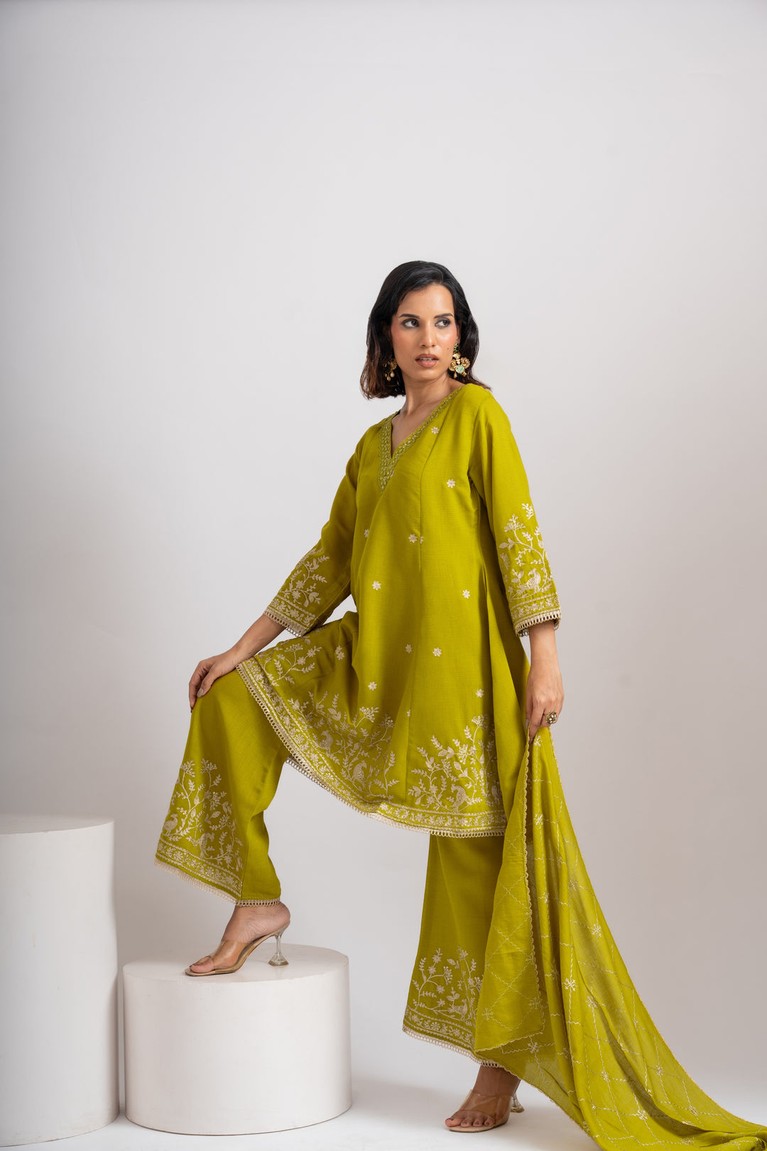 Parikrama Fern Embroidery Suit Set