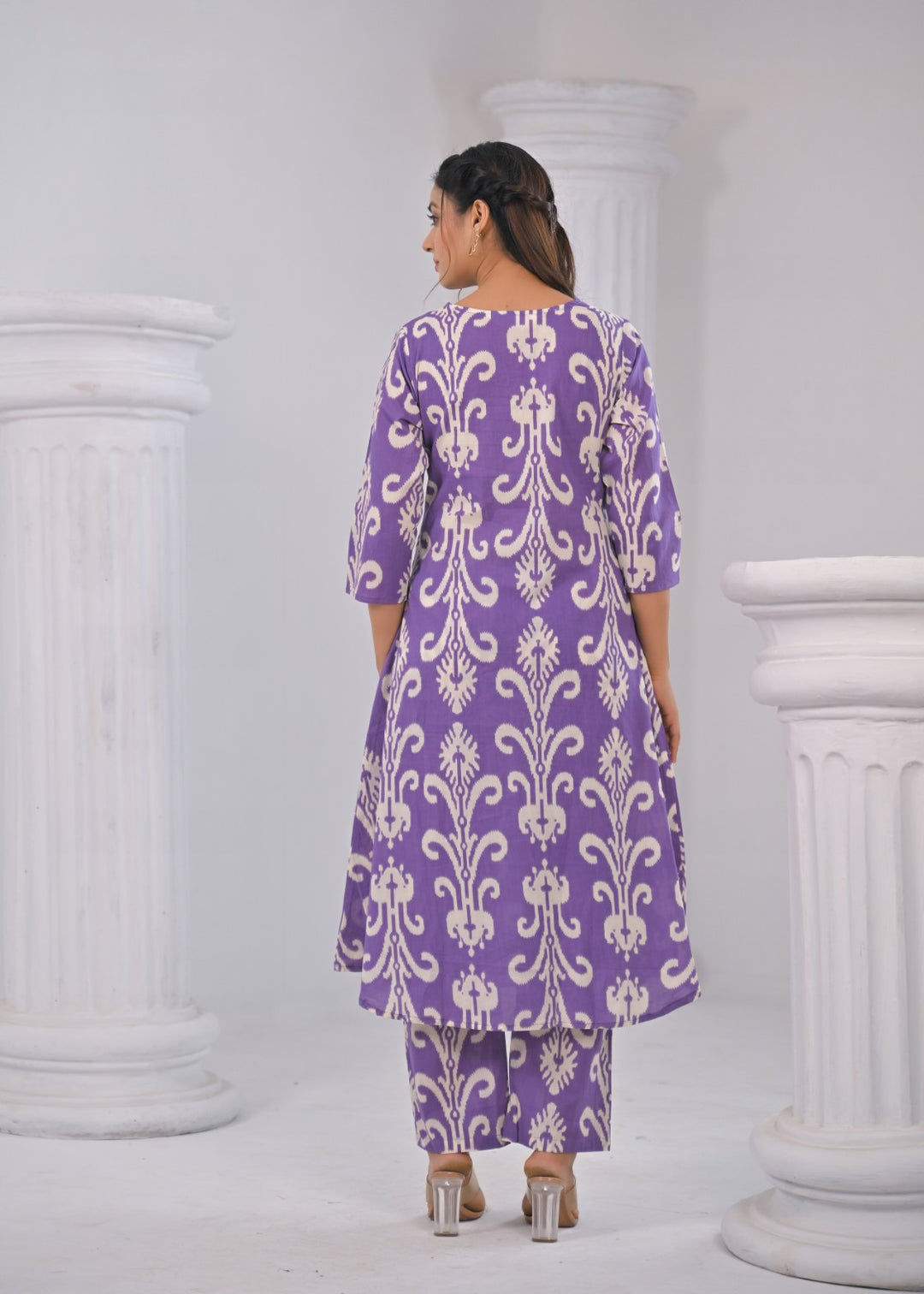 ITI ORCHID COTTON KURTA PANT SET