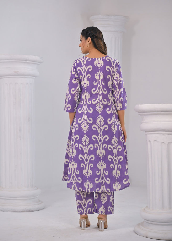 ITI ORCHID COTTON KURTA PANT SET