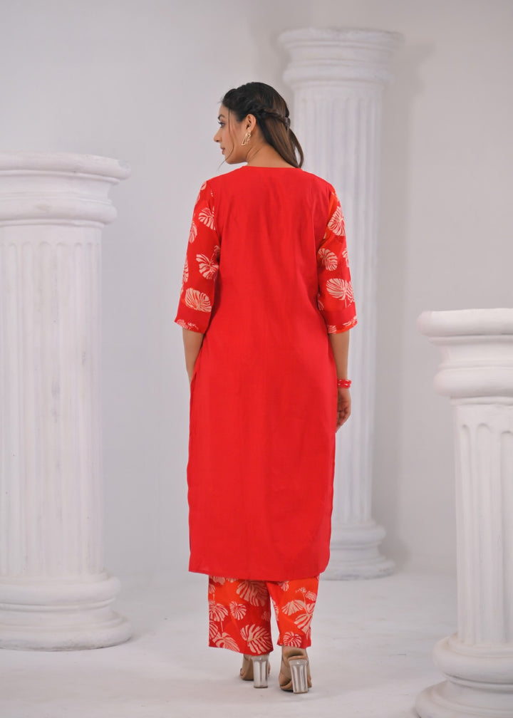 SNEHA CARDINAL KURTA PANT SET