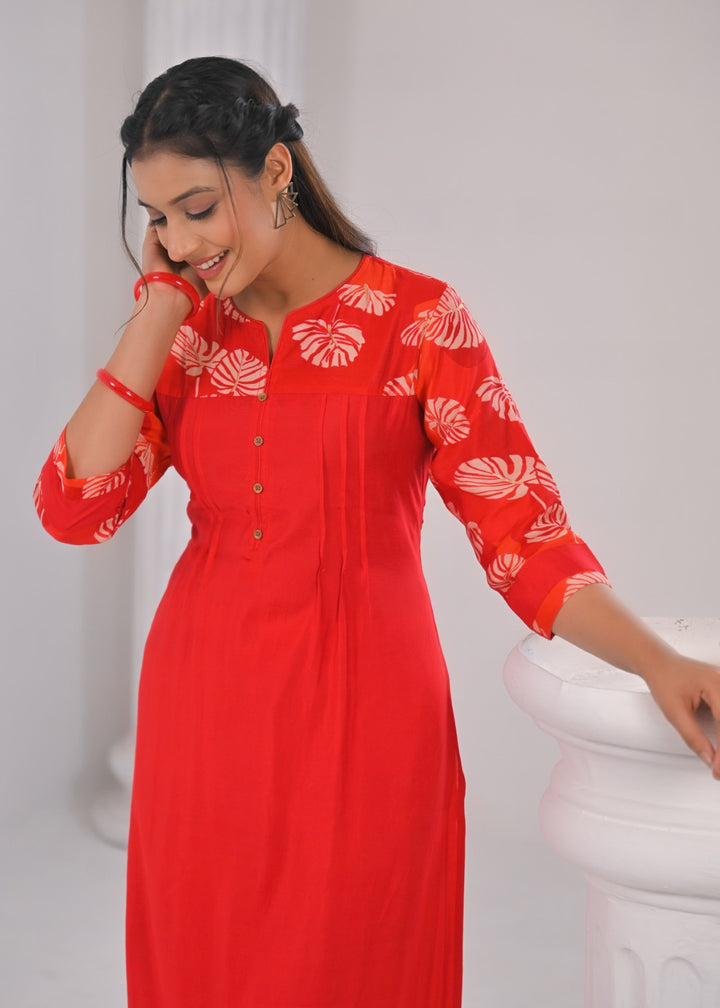 SNEHA CARDINAL KURTA PANT SET
