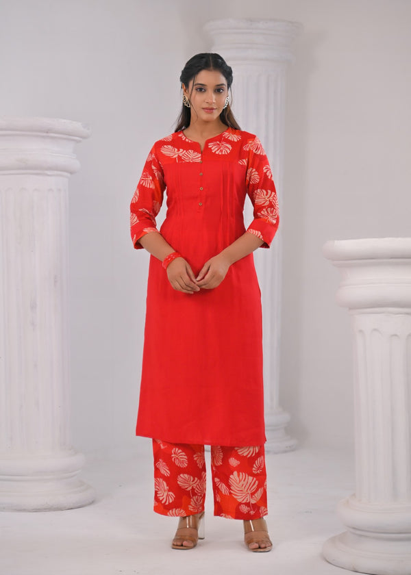 SNEHA CARDINAL KURTA PANT SET