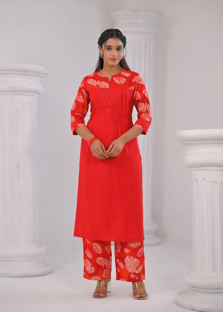 SNEHA CARDINAL KURTA PANT SET