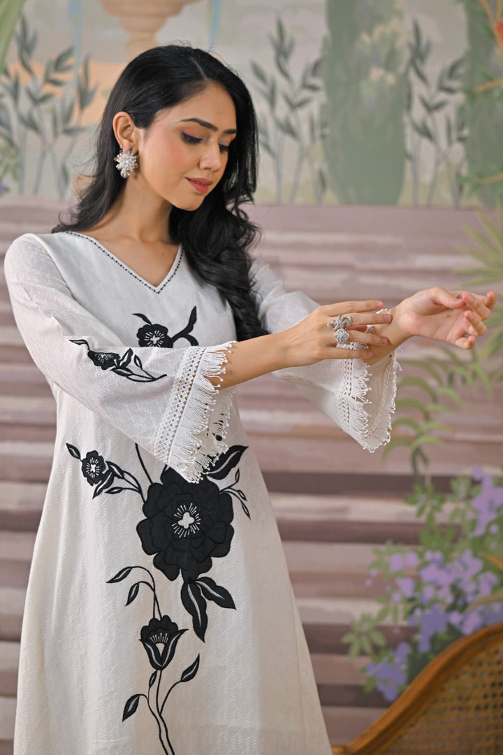 Bali Pearl Applique cotton Co-ord set