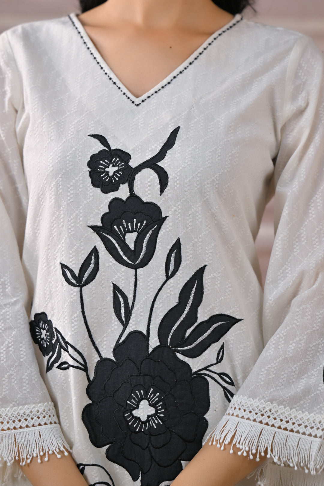 Bali Pearl Applique cotton Co-ord set