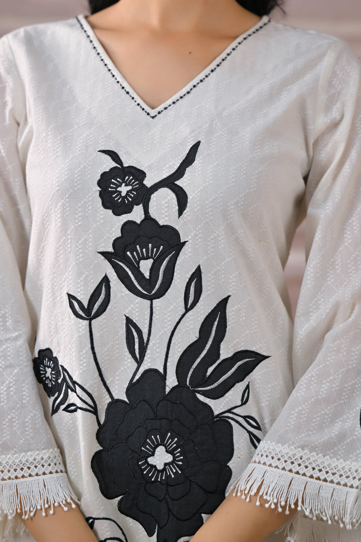 Bali Pearl Applique cotton Co-ord set