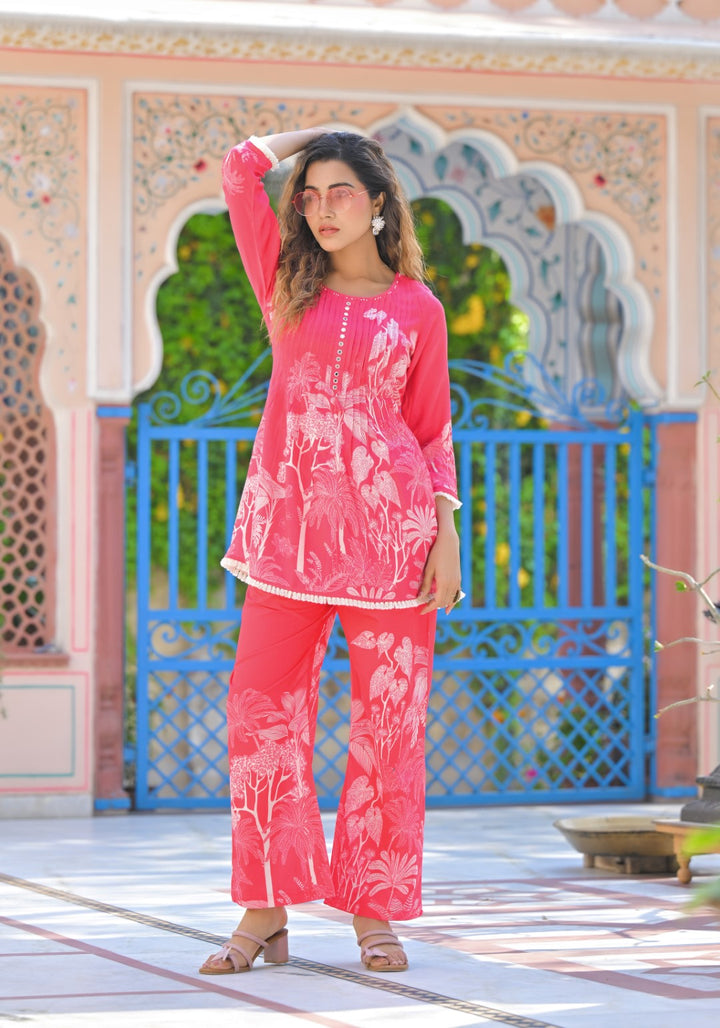 Iti Punch Printed Cotton Co-ord Set