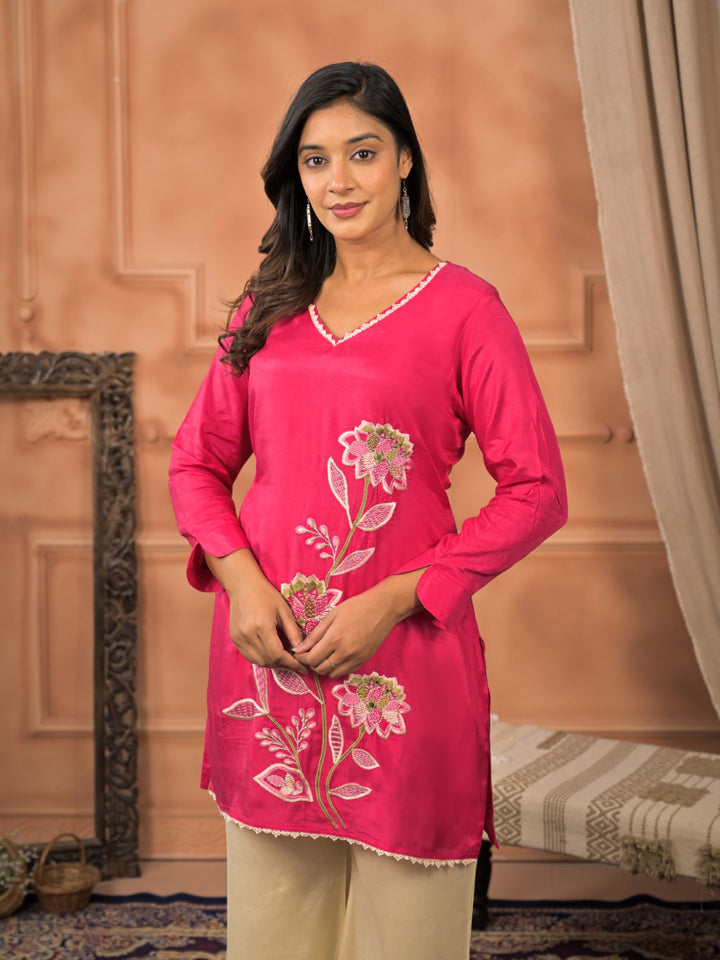 Kara Rouge embroidery premium co-ord set