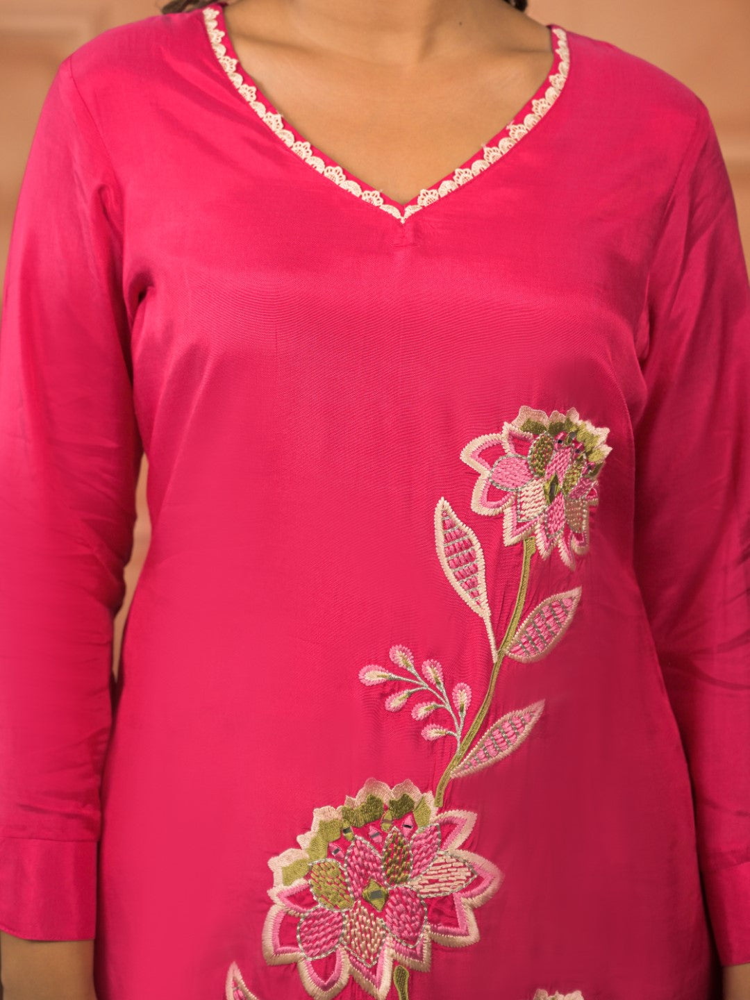 Kara Rouge embroidery premium co-ord set