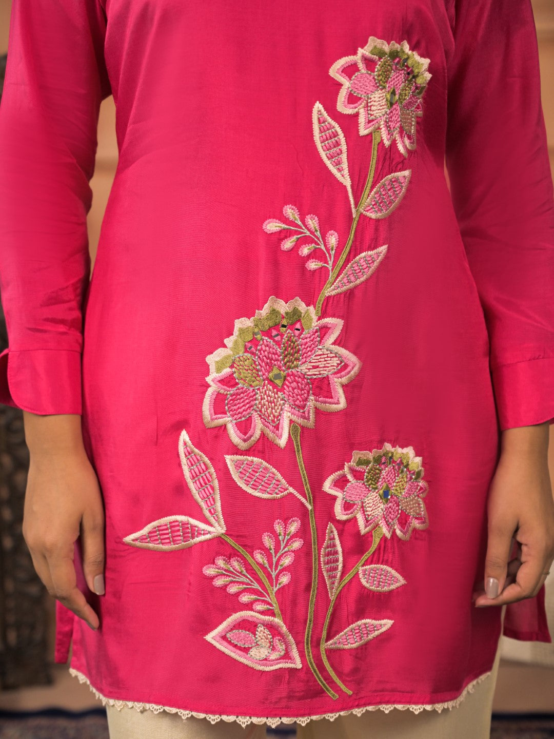 Kara Rouge embroidery premium co-ord set