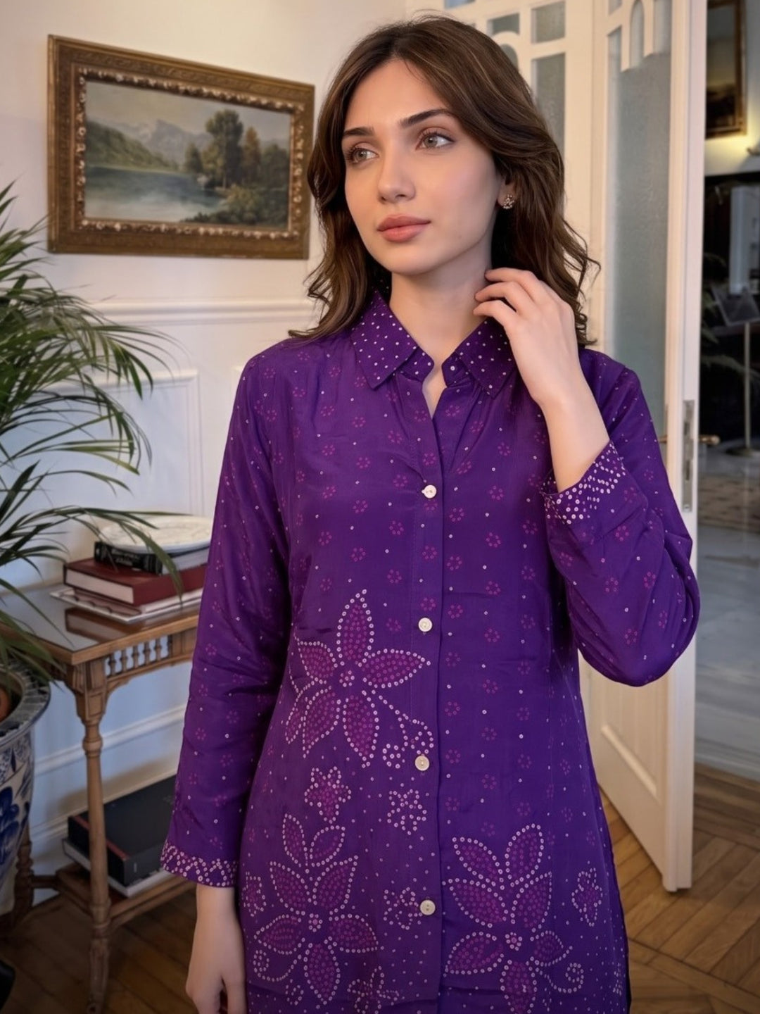 Poppi Amethyst Printed Premium Co-Ord Set