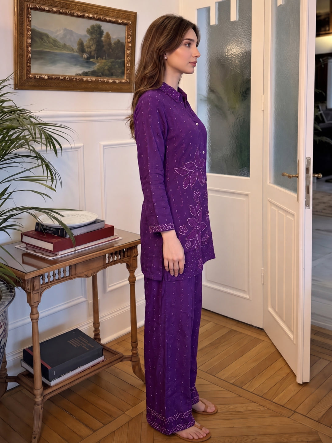 Poppi Amethyst Printed Premium Co-Ord Set