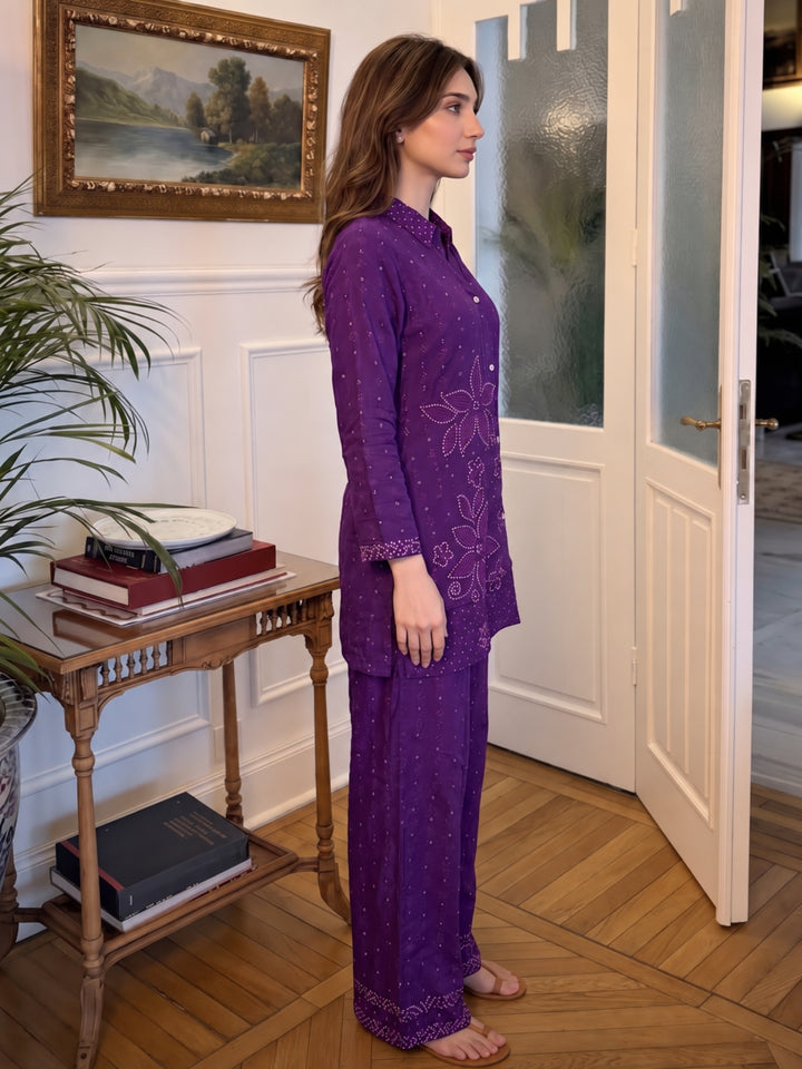 Poppi Amethyst Printed Premium Co-Ord Set