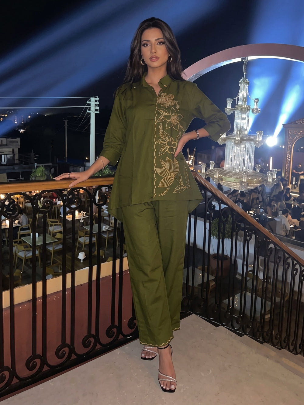 Poppi Clover Embroidery Cotton Co-Ord Set