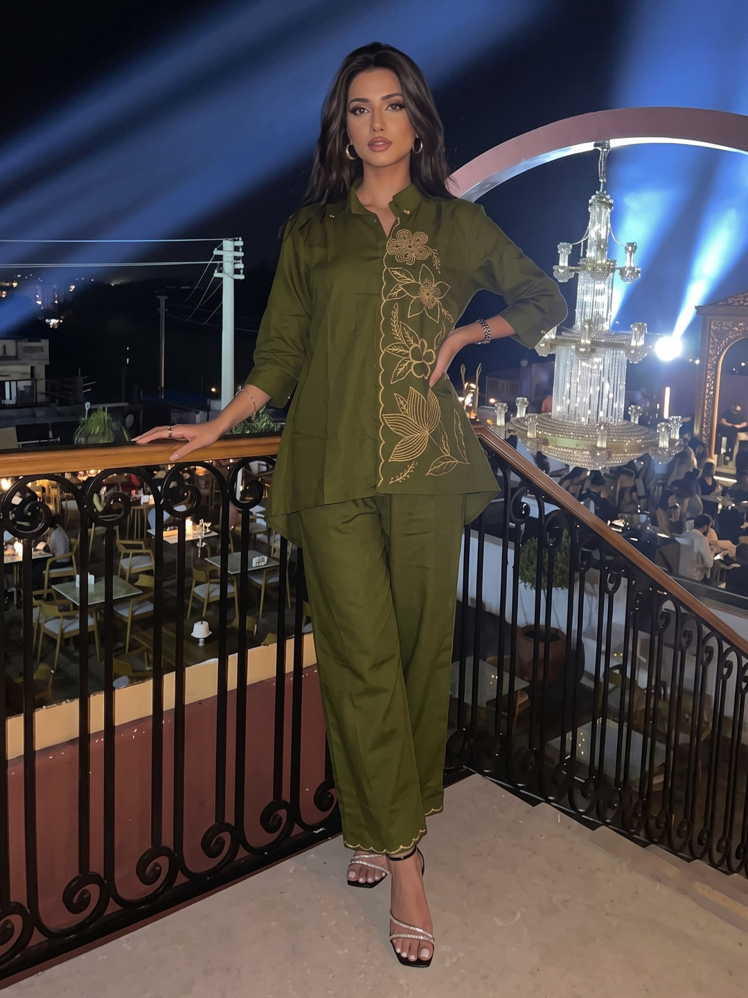 Poppi Clover Embroidery Cotton Co-Ord Set