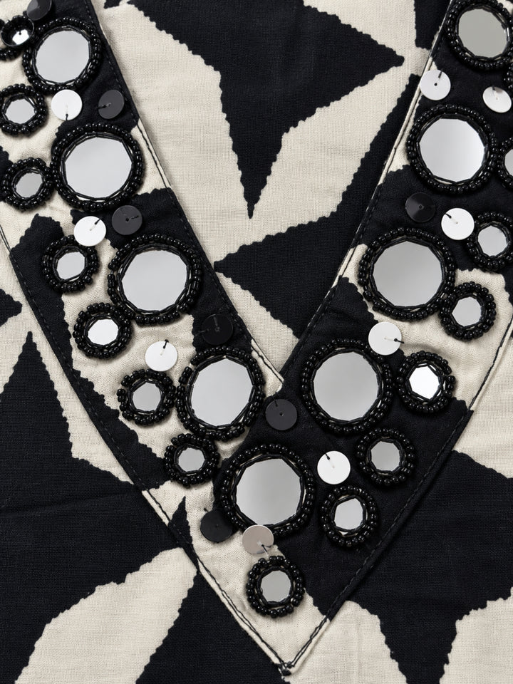 Poppi ebony mirror work co-ord set
