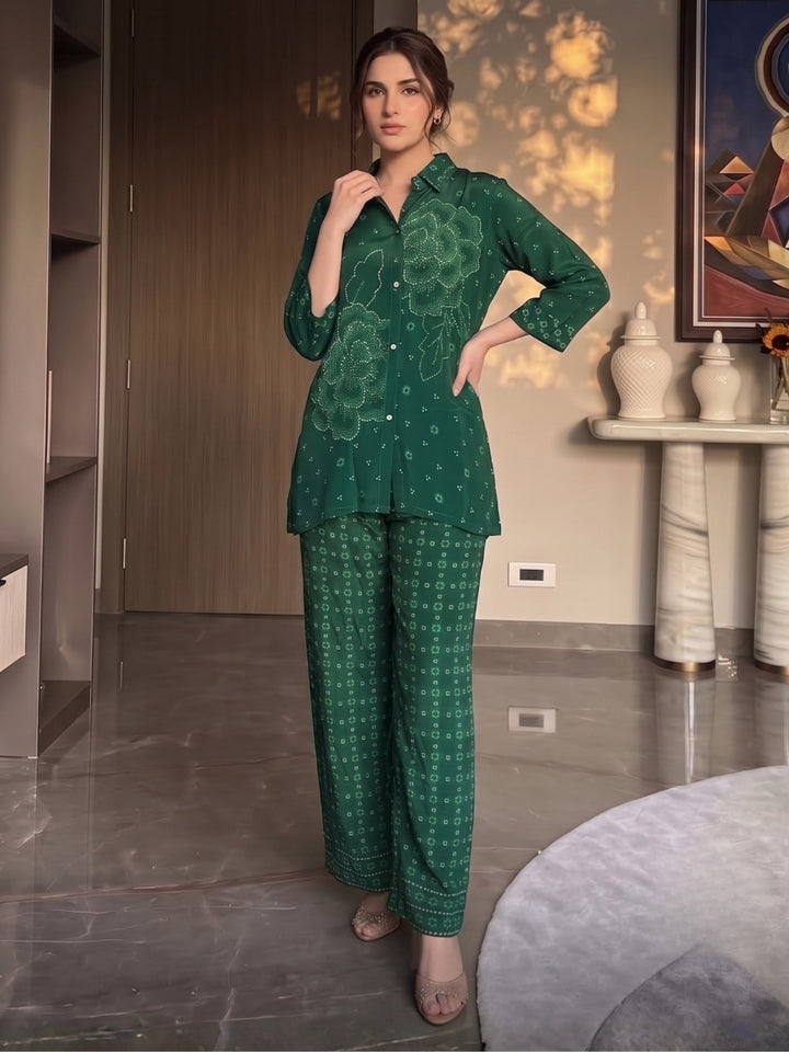 Poppi Jade Printed Premium Co-Ord Set